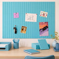 Honoson 12 Pack Felt Bulletin Board Self Adhesive Wall Tiles, Lake Blue