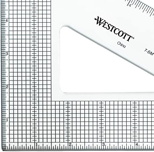 Westcott Grid Triangle, 12", 30/60 Degree, Transparent (T-5M)