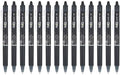 Pilot FriXion Clicker Erasable Gel Pens, Fine Point (0.7mm), Black Ink, 14-Pack - Refillable, Smooth Writing Pens for School, Journaling, and Office Use