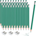 36 PCS Green Pencils with Eraser, Pre-Sharpened HB Pencils for Writing & Drawing, School Supplies for Kids Homework, Tests, Art Crafts & Teacher Grading (Green)