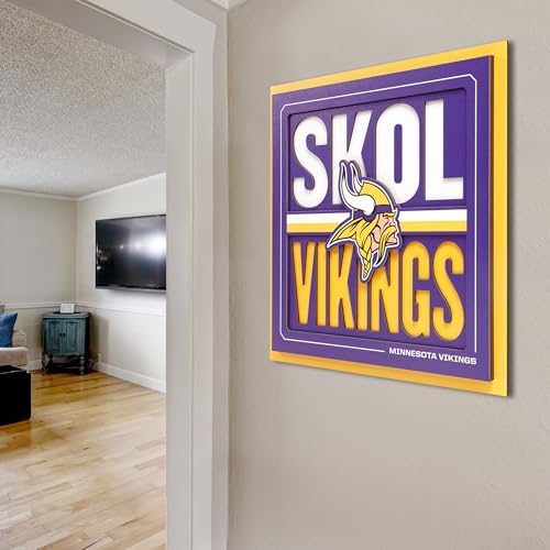 YouTheFan NFL Minnesota Vikings Slogan Series 3D Wall Art