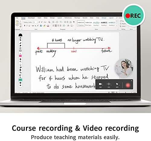 PenPower RemoteGo LCD Writing Pad | LCD Panel | Visible Handwriting | Video & Voice Comment on PDF | Annotation, Screen Recording and Math Formula Recognition | Pen Tablet for Adults