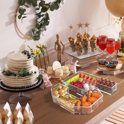 11" Acrylic Number Charcuterie Tray, Fillable Charcuterie Box (Number 5)
