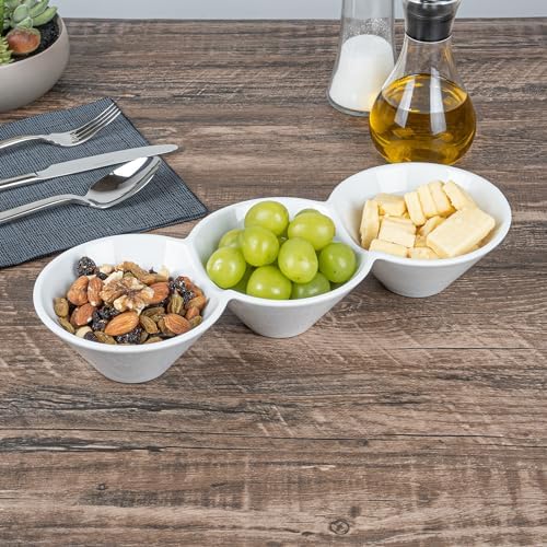 Restaurantware 18 oz Round White Porcelain Modern Bowl Set