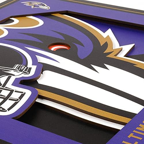 YouTheFan NFL Baltimore Ravens 3D Logo Series Wall Art
