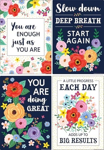 Teacher Created Resources Wildflowers Positive Sayings Educational Poster Pack (TCR6624)