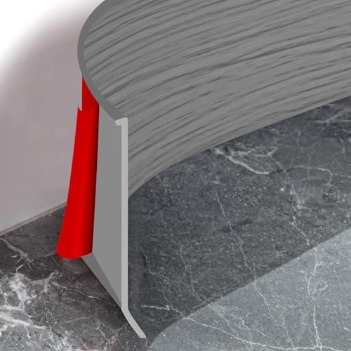 Vinyl Baseboard Molding Trim 4 Inch Peel and Stick Cove Base