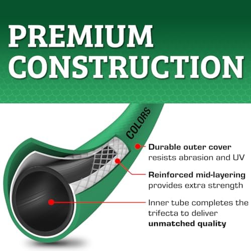 Flexzilla Colors SwivelGrip Garden Hose 5/8 in. x 10 ft., Lightweight All-Weather Water Hose, Durable and Flexible, Leak-Free Connections, Forest Green
