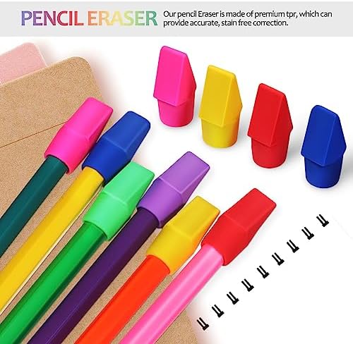 Ciieeo 120Pcs Pencil Top Erasers Bulk Pencil Cap Eraser Toppers for Classroom Office and Home Use Smudge-Free Precise Correction