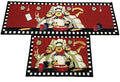 Non-Slip Rubber Backing Carpet Kitchen Mat Doormat Runner Bathroom Rug 2 Piece Sets,15"x47"+15"x23" (Three Chef)