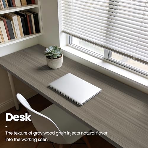 Abyssaly Peel and Stick Wallpaper Grey Wood Contact Paper Decorative Self-Adhesive Film for Surfaces Easy to Clean Thickening Upgrade Increase Stomata and Reduces Bubble Generation 15.7 in X 196 in