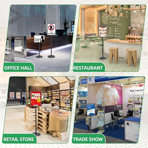 GUOHONG Sign Stand 8.5x11 Inch, Adjustable Floor Standing Sign Holder
