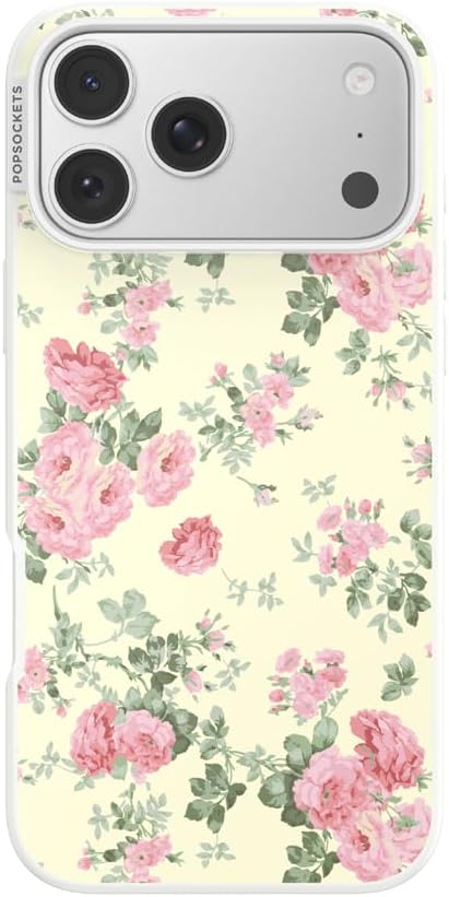 PopSockets iPhone 17 Pro Max Phone Case with MagSafe- Cottage Tutu | Magnetic, Wireless Charging, Camera & Drop Protection, Yellow, Butter, Flower, Floral