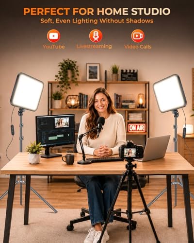 Torjim 12 Inch Video Light Kit for Creators | 30W High Brightness