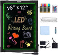 VEVOR LED Message Writing Board, 16"x12" Illuminated Erasable Lighted Chalkboard, Neon Effect Menu Sign Board, Drawing Board with 8 Fluorescent Chalk Markers and Remote Control, for Home Wedding Shop