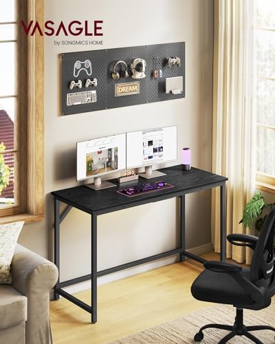 VASAGLE Computer Desk, Steel Frame Gaming Desk for Home Office, 47.2 Inch
