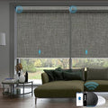 SmartWings Motorized Smart Roller Shades, 100% Blackout Vigor Dove