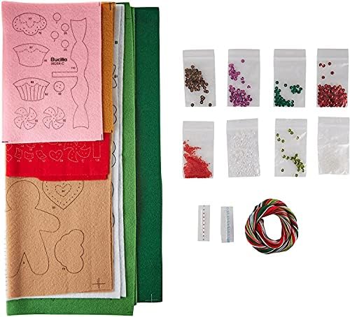 Bucilla Felt Applique Wreath Kit, 15-Inch Round, 86264 Cookies & Candy, Multicolor