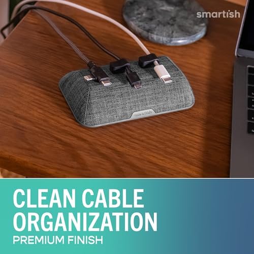 Smartish Magnetic Cord Holder, Bigger Cable Wrangler, Office Desk Organizer