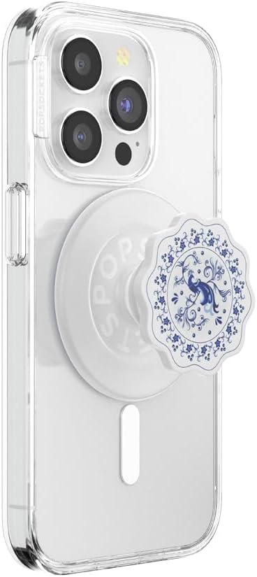 PopSockets Phone Grip for MagSafe, Magnetic Holder- Peacock Saucer | Removable, For Kindle / Android / iPhone, With Magnet, Phone, Women, Electronic Accessories, For iPad/Kindle/iPhone/Android