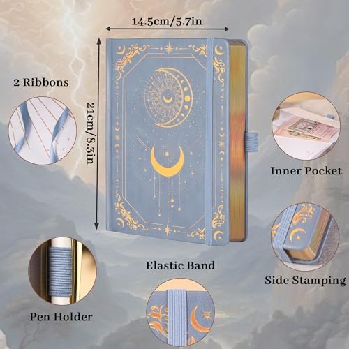 TIEFOSSI Line Journal Notebook for Women Men, 316 Pages,8.3x5.8 IN