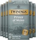 Twinings Prince of Wales Black Caffeinated Tea Bags, 20 CT Box (6 Pack)