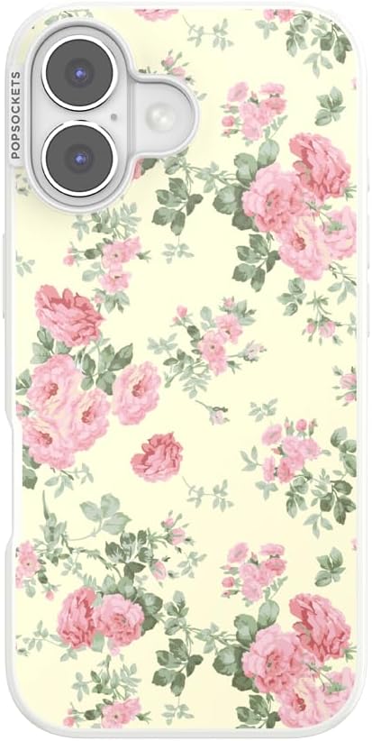 PopSockets iPhone 17 Phone Case with MagSafe- Cottage Tutu | Magnetic, Wireless Charging, Camera & Drop Protection, Yellow, Butter, Flower, Floral