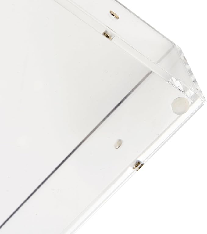 Russell+Hazel Large Acrylic Desk Drawer Organizer, Clear, 6"x6" | Keeps notepads & supplies neat on a desk or in a drawer. Clear acrylic with polished edges, a gold magnet & non-slip feet.
