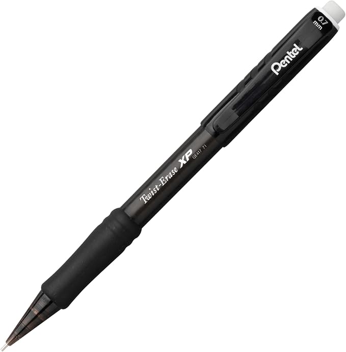 Pentel® Twist-Erase® Express Mechanical Pencil, 0.7 mm, Black Barrel - Pack Of 12