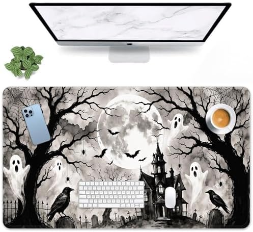 Britimes Large Mouse Pad, Mouse Pad, 31.5 x 15.7 Inch, Halloween Horror