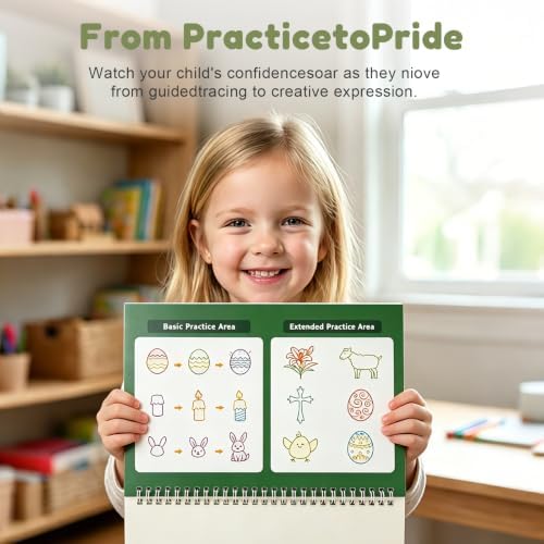 Ddaowanx Magic Grooved Writing Practice for Kids Ages 3-8,Kindergarten Book