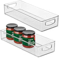 iDesign Slim Extra Long Clear Storage Bin, 2-Pack