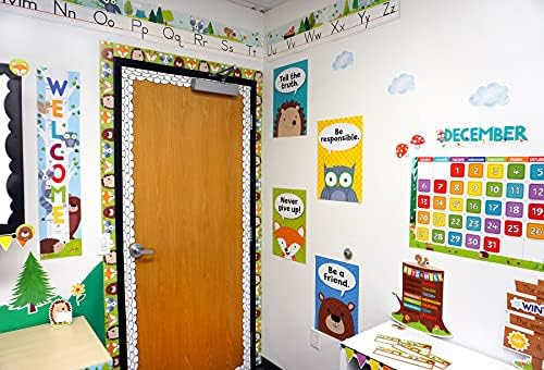 CTP Woodland Friends Character Traits Inspire U 5-Poster Pack, 13 3/8" x 19" (Creative Teaching Press 8697)