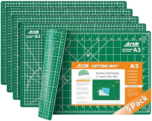 ArtAt A3 Self Healing Cutting Mat 12''x18'' 5 pack