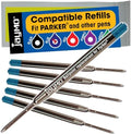 Replacement for Parker 1950371 - G2 Ballpoint Pen Refill - 6 Blue
