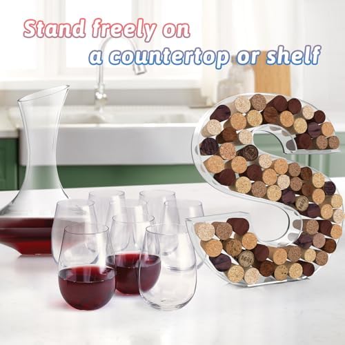 13.8" Extra Large Acrylic Letter Charcuterie Board Box, Reusable Fillable Letter Cake Candy Dish Display Serving Tray for Birthday Anniversary Party Decoration (S)