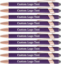 Personalized Pens Ballpoint with Stylus, Purple, 10 Pcs
