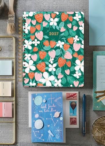 High Note 2027 Planner, 17-Month Weekly & Monthly Hardcover Planner: August 2026 to December 2027, 9" x 10", Fruits with Notes, Lists & Reference Pages + Sticker Sheet