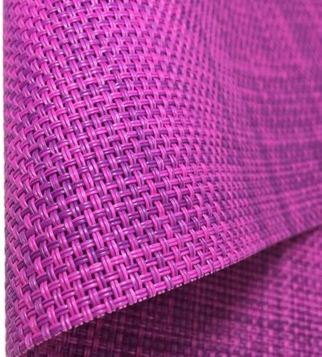 WAZAIGUR Placemats Crisscross Woven Vinyl Place Mats Set of 8 Purple