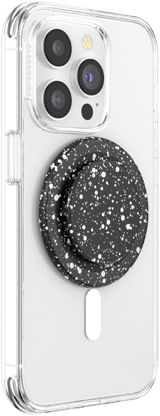 PopSockets Phone Grip for MagSafe, Magnetic Holder- Black Speckle | Removable, For Kindle / Android / iPhone, With Magnet, Black, Electronic Accessories, For iPad/Kindle/iPhone/Android