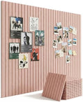 Aothia 12-Pack Felt Bulletin Board Tiles 48"x36", Modular Push Pin Board for Home Office & Classroom, Cork Board Alternative for Notes, Photos & Schedules, 70 Adhesive Tabs & 40 Pins, Pink