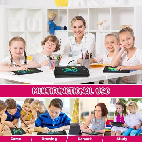 Zhehao 64 Pcs LCD Writing Tablet Bulk for Kids, 8.5 in, Colorful, Black