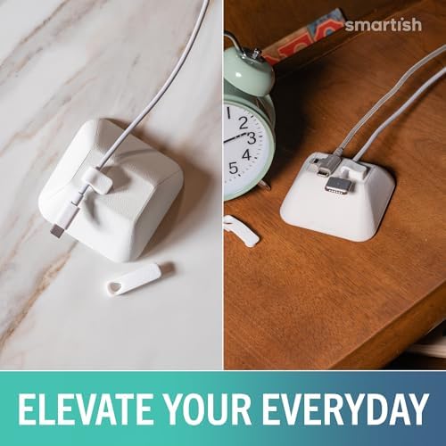 Smartish Magnetic Cord Holder, Cable Wrangler, Nightstand & Desk Organizer