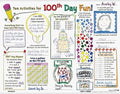 Really Good Stuff 100th Day Ready-to-Decorate Activity Posters - 24 Pack