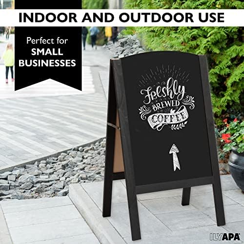 Ilyapa A Frame Chalk Board Easel Sign 18x31.5 in - Sandwich Signs Outdoor