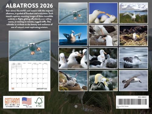 Albatross Calendar 2026 Wall Monthly Albatrosses Gifts For Albatross Lovers Women Men | American Made In The USA