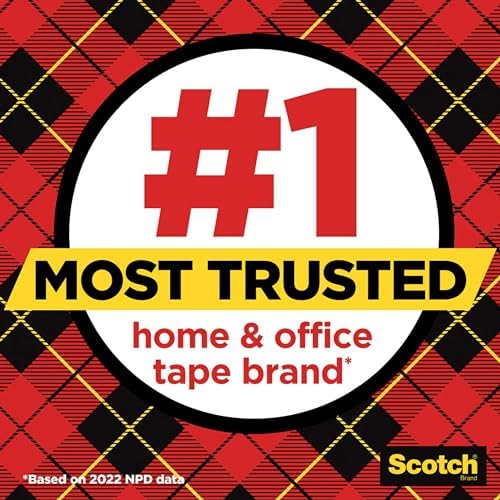 Scotch Transparent Tape Clear | 3/4 in x 1000 in | Photo-Safe | Strong Adhesion | 24 Rolls, Pack of 6