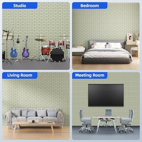 20 Pack Acoustic Panels with Self Adhesive Sound Proof Foam Panels for Wall