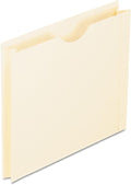 Pendaflex File Jackets, Letter Size, Manila, 2" Expansion, Reinforced Straight-Cut Tabs with Thumb Cut, 50 per Box (22200EE), Beige