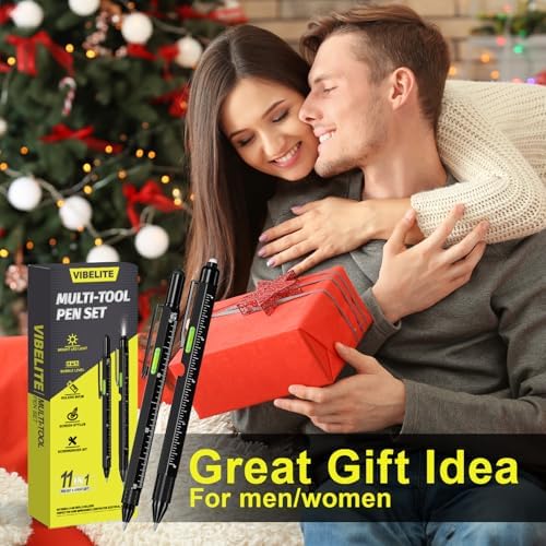 11 in 1 Multitool Pen Set, Black, 2 Pack